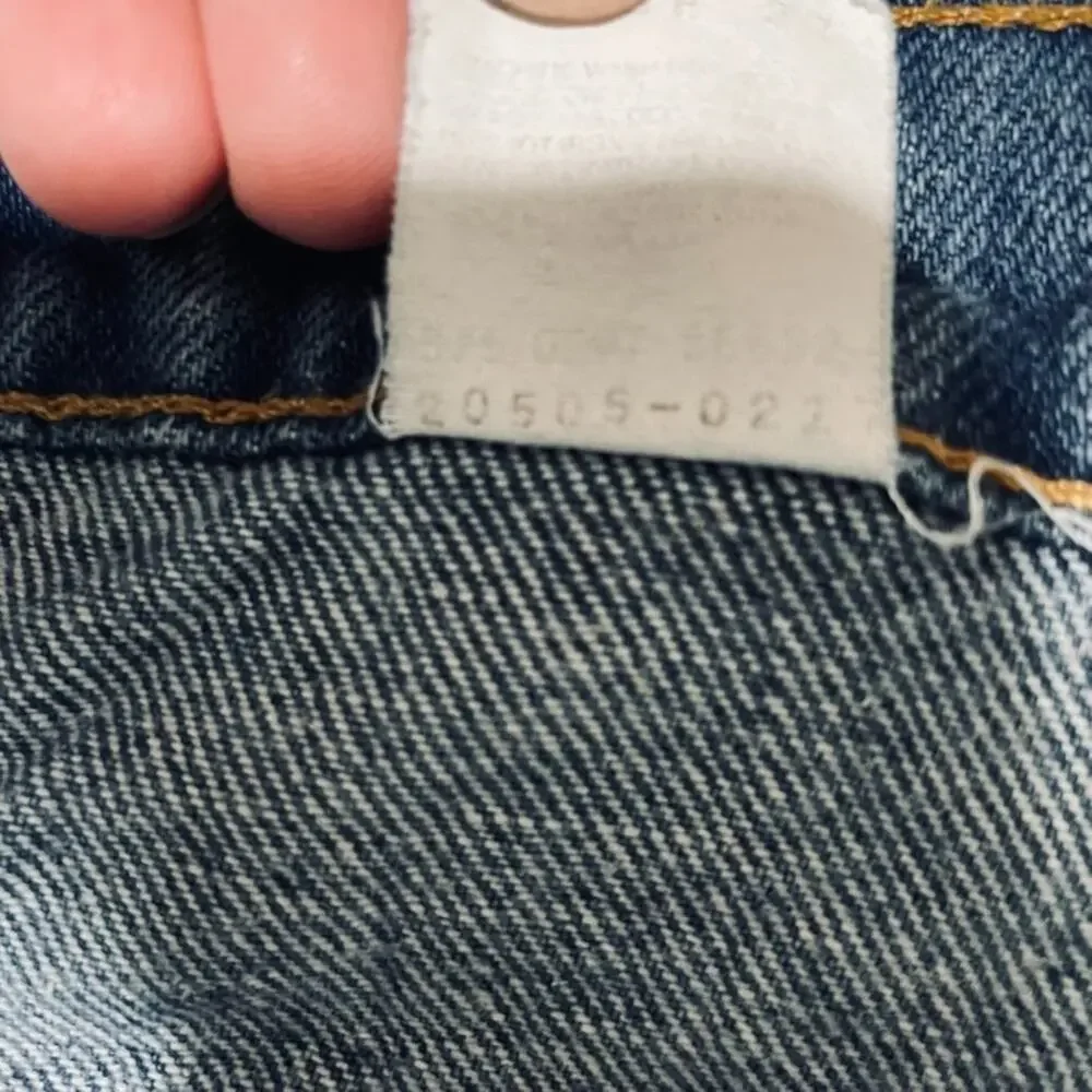 Vintage 90s Levis 505 Orange Tab Jeans Made in USA Medium Dark Wash 39x29